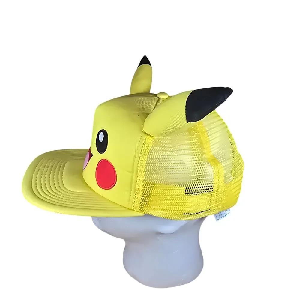 Pokemon Pikachu Snapback Cap 1/2 Mesh One Size Fits Most Anime Cosplay 90s Y2K